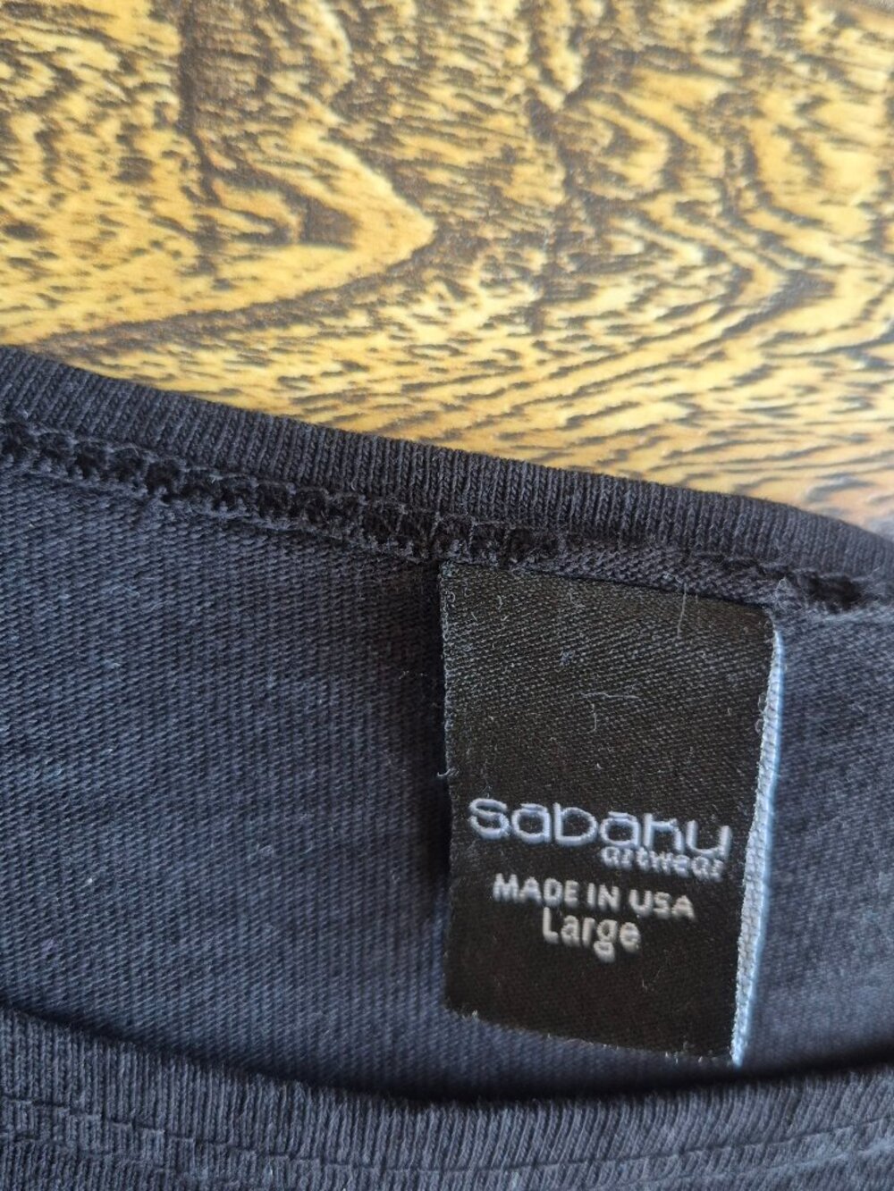 Sabaku Artwear Animal Necklace Tunic T-Shirt Long Sleeve Cotton Black - Picture 8 of 12